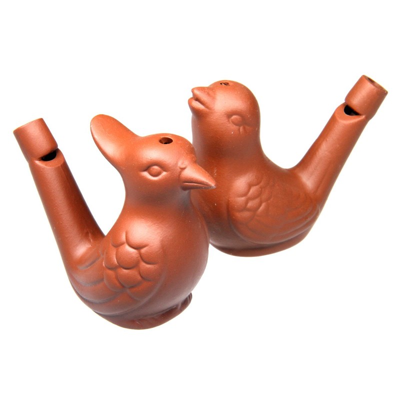 Terravento Clay Pipe Water Bird Pack of 12 Brown