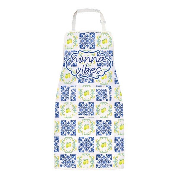 MYSOMY Nonna Gift Italian Grandma Apron Nonna Vibes Apron with