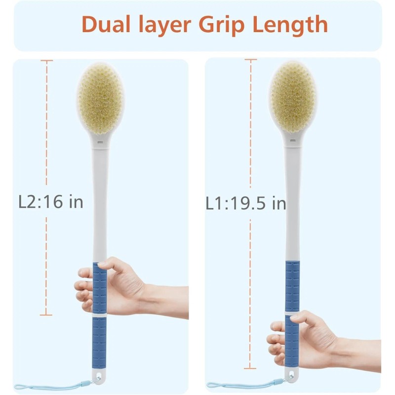 Honoma 20.5 Back Bath Brush Long Handle for Shower for