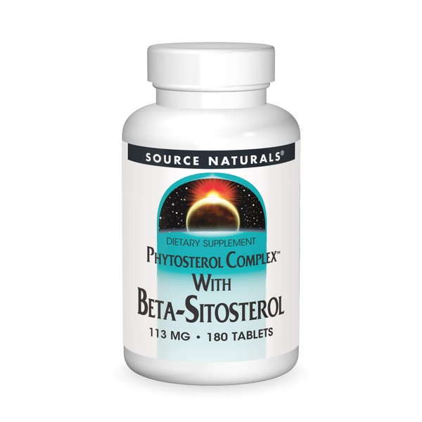 Source Naturals Phytosterol Complex with Beta Sitosterol 113mg Plant Sourced Healthy Cardiovascular & Cholesterol Support Supplement - 180 Tablets