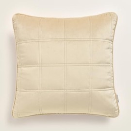 ROOM99 Colette 40 x 40 cm Decorative Cushion Cover Throw Cushion Cover Aesthetic Modern Bedroom Living Room Velvet Cream