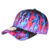 Hip Hop Honour NY Blue and Red Printed Flames Streetwear