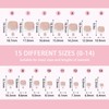 240pc Beige Press on Toenails Women with Glue Tabs, French