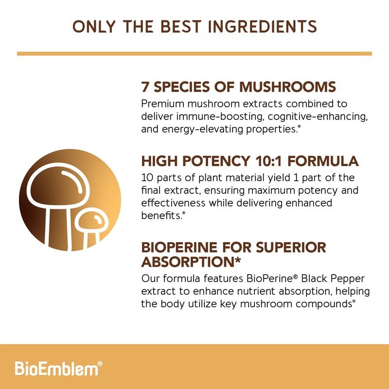 BioEmblem BioEmblem Triple Magnesium Complex and Mushroom Complex