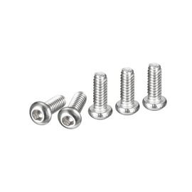 DTGN M2-0.4 x 5 mm Allen Screws with Raised Head - Pack of 100 - Suitable for Machines - 304 Stainless Steel 18/8 - Full Thread