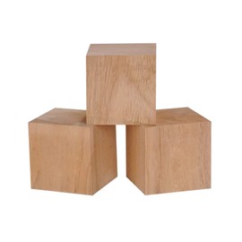 3 Inch Solid Wood Blocks Pack of 3