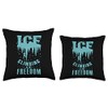 Ice Climbing is my Freedom Ice Climbing Throw Pillow