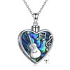 CRMAD Guitar Urn Necklaces for Ashes for Women Sterling Silver
