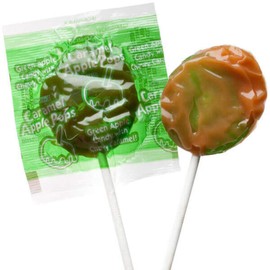 Tootsie Caramel Apple Pops, Wrapped, Bulk, Green Apple Flavored Hard Candy With A Delicious Caramel Coating (5 Pounds) Great for Easter Gifts and Baskets!