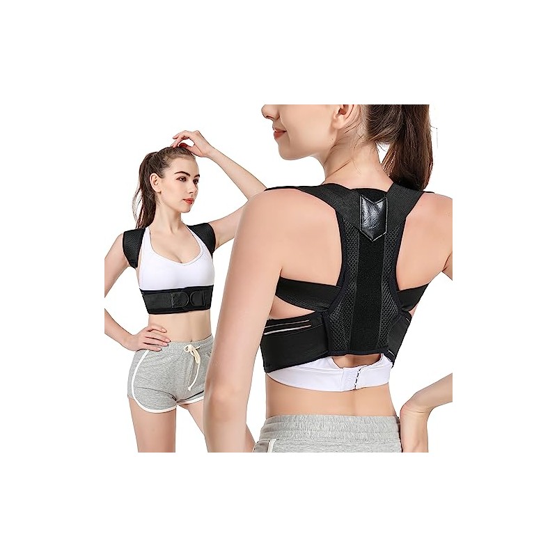 Bodykoo 姿勢サポーター (柔道整復師監修) 姿勢ベルト 背筋ベルト 脱着簡単 男女兼用 通気性 伸縮性ありタイプ 猫背