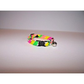 handmade Wet Nose Designs The Eighties Cat Collar Brite Colors Tubular Radical MTV 80s