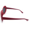 Grunge Round Sunglasses, Oval Large, Big Frame, red