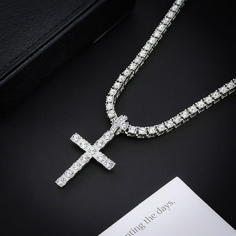 Cross Necklace for Men & Women, 2024 Trendy Iced Out