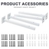 White Shelf Brackets 12 Inch, Heavy Duty Wall Mounted Metal