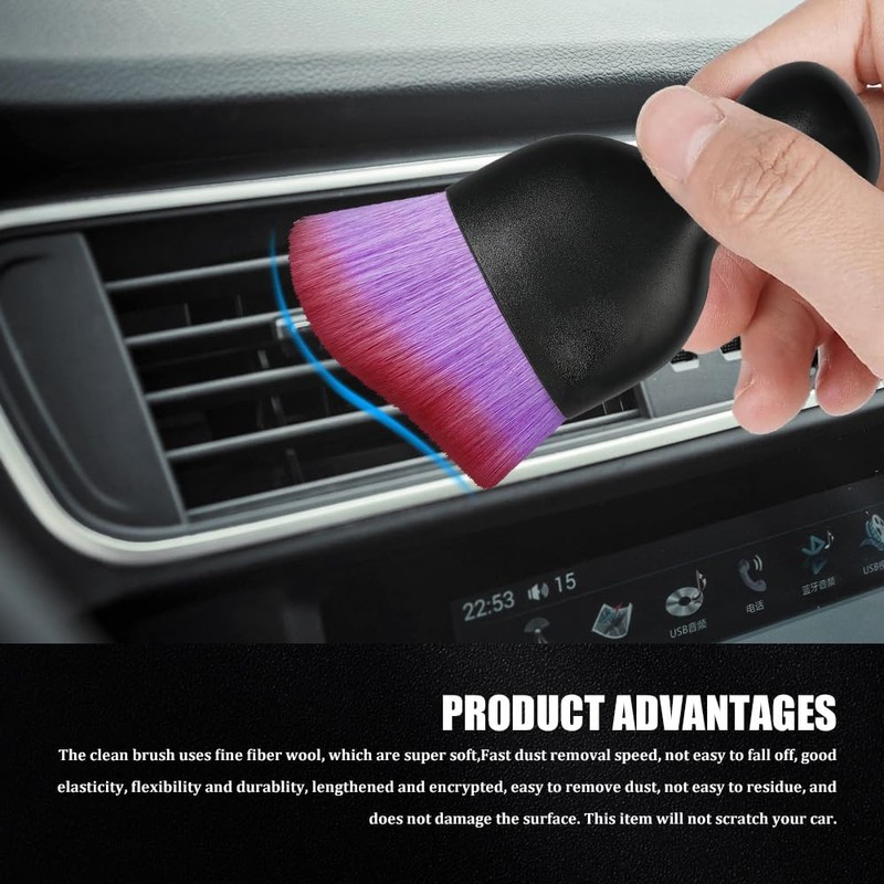 Lyxheth Car Interior Detailing Brush, Car Interior Cleaning Brushes, Soft