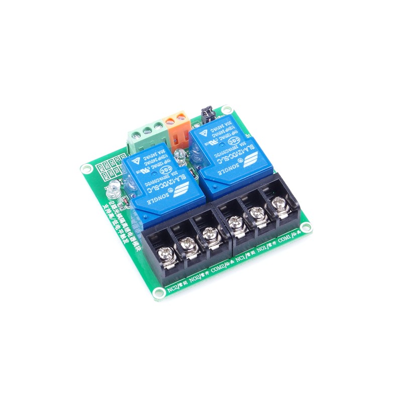 KNACRO DC 12V 30A 2-Channel Relay Module High Or Low