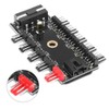 ELECTOP PC Chassis Fan Hub CPU Cooling HUB 10 Port