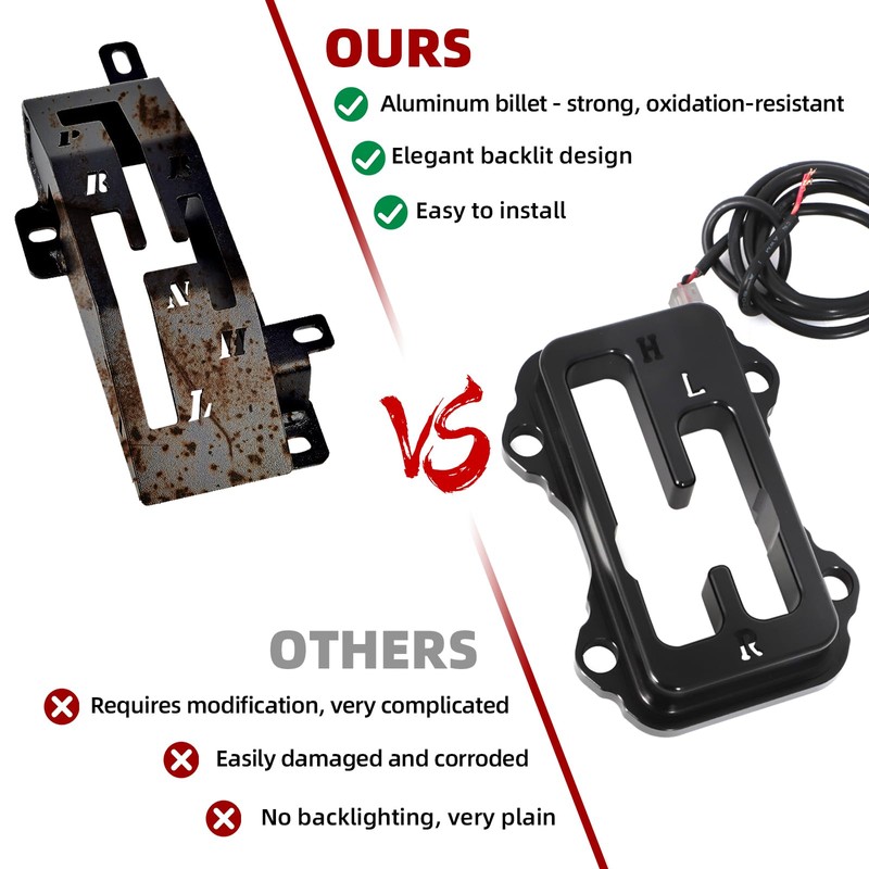 motoparty Shifter Gate for Kawasaki KRX 1000/KRX 1000 4, Black