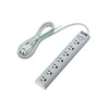 Elecom T-T05-3720LG/RS Power Strip 3-Pin 7-Outlet Swing Plug Lightning Guard
