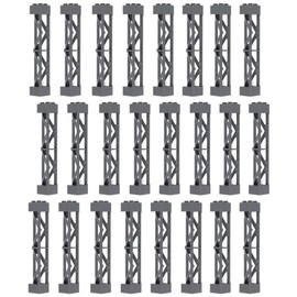 INIBUD 24pcs Classic Block Parts Compatible Foundation Plate Roof Triangular Pillar