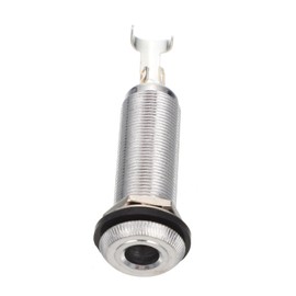 Totority Electric Guitar Bass Interface Bass Barrel Jack Guitar Jack Stereo Audio Socket Silver Replacement