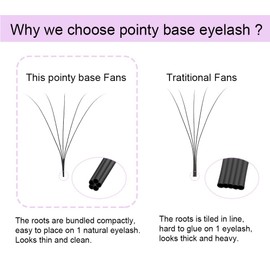 NAGARAKU Volume Eyelash Extension Eyelashes, Narrow Handle, Lightweight, Dense, Premade Fans Eyelash Extensions, Artificial Eyelashes, 16 Rows (10D 0.07 mm Thickness C Curl, 12 mm)