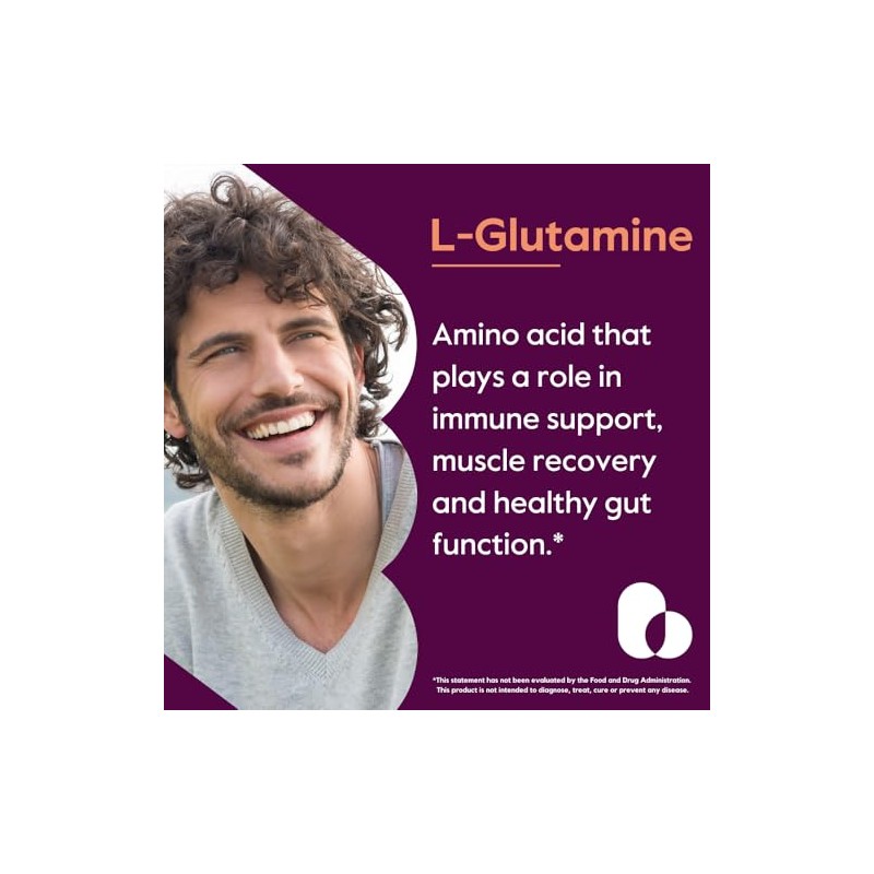L-Glutamine 500mg Free Form (240 Capsules) by Bestvite
