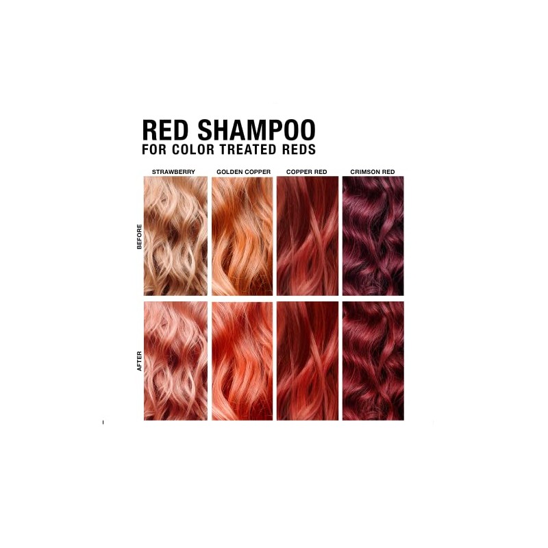 Pure Blends Hydrating Color Depositing Shampoo, Red, Bright Red and