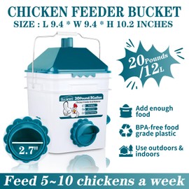 Chicken Feeder and Waterer Set,Anti-Roost Chicken Feeder and Automatic Chicken Waterer for Chickens, Ducks, Pigeons and Quail