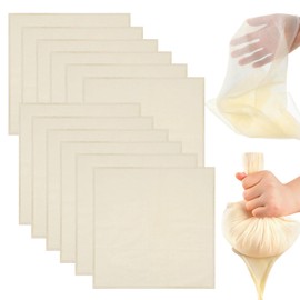 Xdealcozyxc 12 Pcs Cheese Cloths for Straining, 50 X 50 Cm Reusable Pure Cotton Muslin Cloths for Cooking
