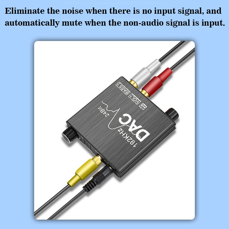 Digital to Analog Audio Converter 192kHz 24bit DAC Converter Optical