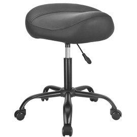 JOSTZHXIN Rolling Stool PU Leather Swivel Stools Height Adjustable, Drafting Work SPA Task Chair with Wheels, Home Office Salon Stool Chair (Style 5)