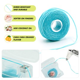 RAZOKO Coconut Oil Infused Woven Dental Floss, Vegan and Cruelty-Free, Orange Scent, 4 Month Supply (33 Yds x 2 Units)