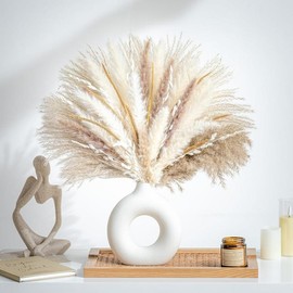 96 Natural Dried Pampas Grass Boho Home Decor Bouquet Phragmites Dried Flowers Bouquet for Wedding Floral Arrangements Home Decorations - Color: 70PCS