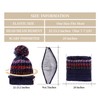 FANZERO Womens Girls Knit Beanie Scarf Mask Set Soft Warm