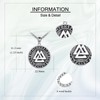 ONEFINITY Viking Necklace 925 Sterling Silver Valknut Viking Necklace Viking