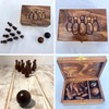 Thorness Deluxe Wooden Bowling Set with Solid Wood Storage Box