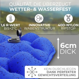 ALPENWERT® Isomatte Outdoor [Kleines Packmaß & Ultraleicht] Luftmatratze perfekt für Camping, Wandern, Backpacking UVM. - Schlafmatte aufblasbar