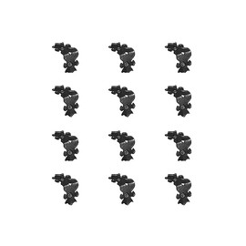 Nuvo Iron RC2 Black Galvanized Steel 2" Decorative Clips-12 Pack Rafter Clips