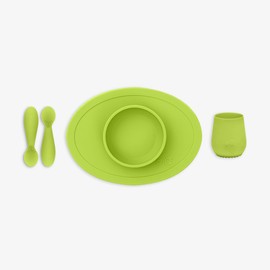 Set Primeros Alimentos Plato Autoadherible para Bebé SET MIS PRIMEROS ALIMENTOS EZPZ ENTRENADOR VERDE PARA BEBÉ