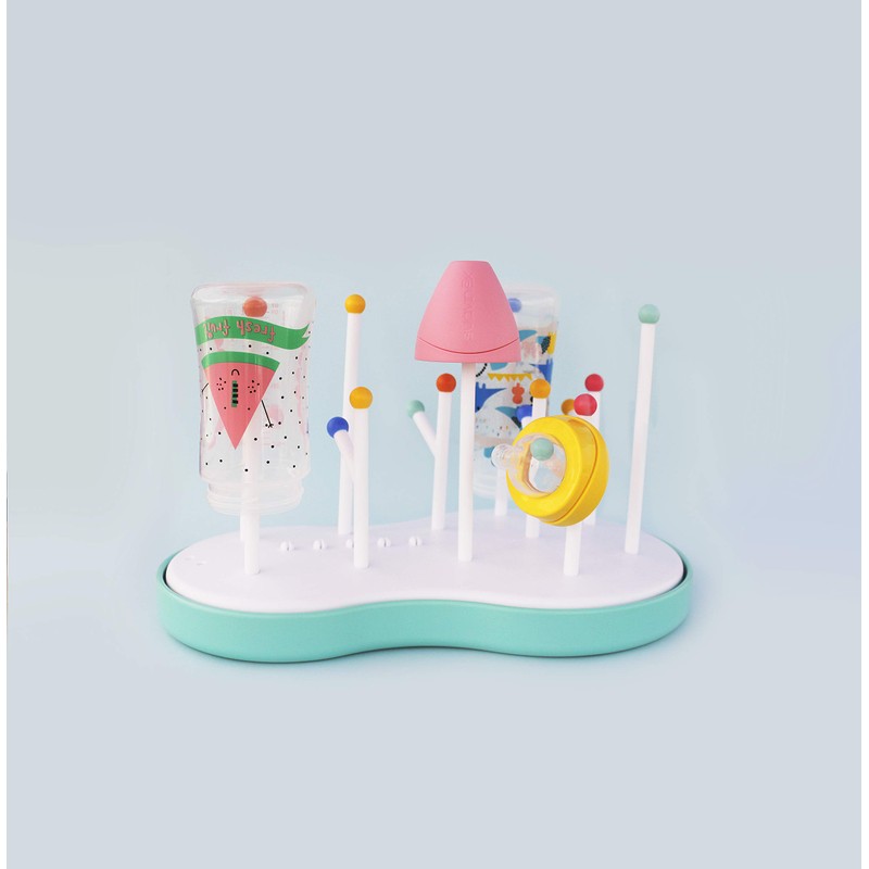 SUAVINEX Feeding Bottle Draining Rack for White/Light Blue