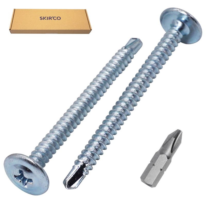 SKIR'CO (Pack of 150) Zinc Plated Self Drilling Screws 4.2