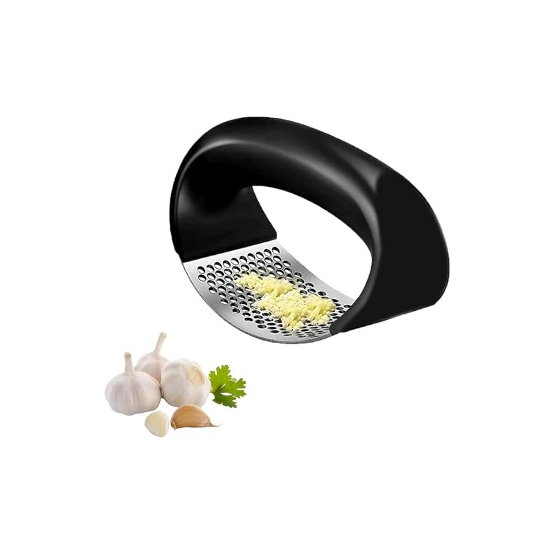 Easy-to-Use Garlic Press | 304 Stainless Steel Garlic Crusher &