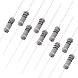 uxcell 100Pcs 10 Ohm Resistor, 1W 5% Tolerance Carbon Film Resistors, 4 Bands for DIY Electronic Projects and Experiments