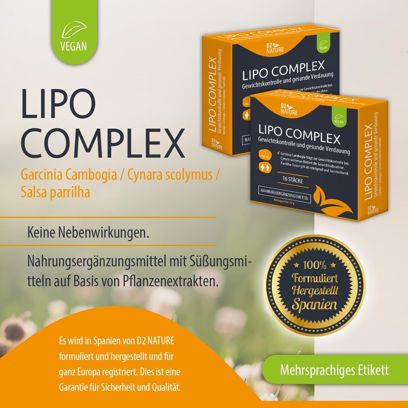 D2 Nature Lipo Complex - 16 sticks - helps control