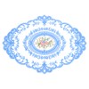 sourcing map Retro Lace Placemat 12x16-in Oval Embroidered Table Place