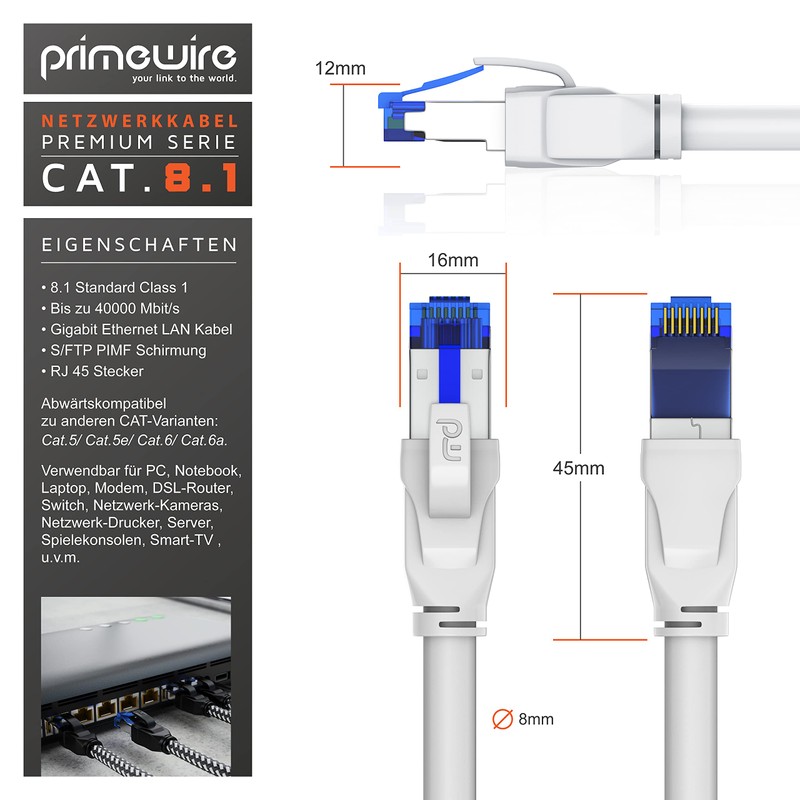 DE CAT.8 Networking Cable