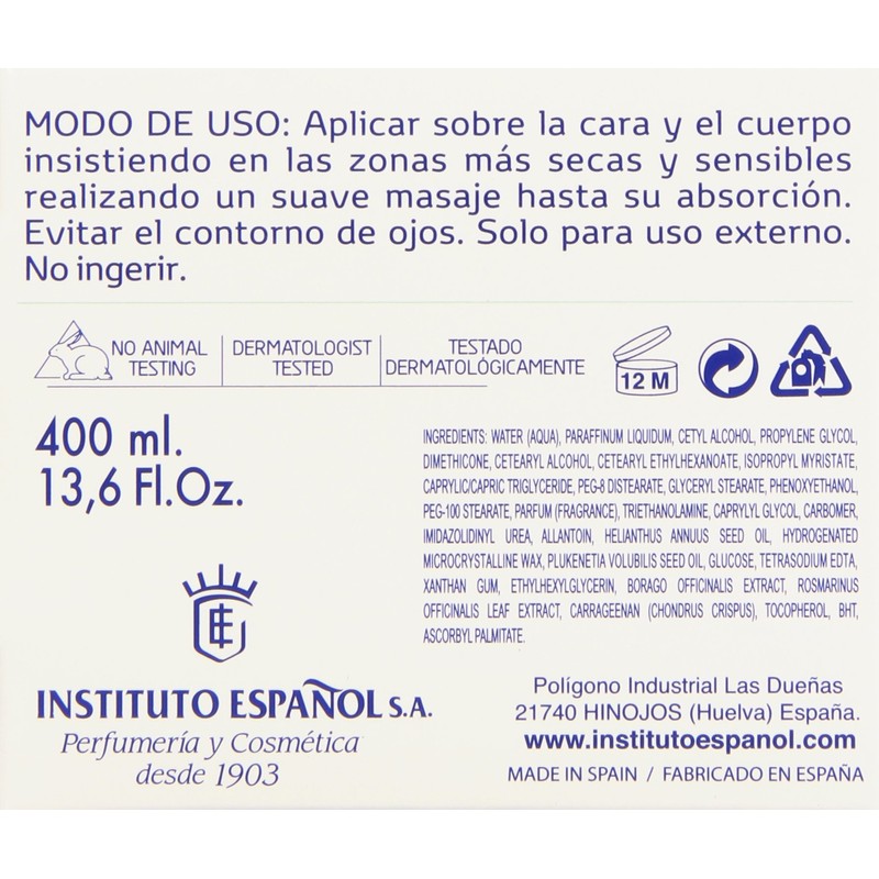 Instituto Espanol Atopic Skin Deep Care Cream 400 ml.