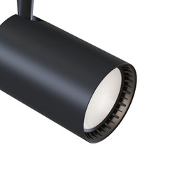 Maytoni Vuoro LED Spotlight for Rail Systems, 1-Phase Track Lighting, Black, 355 Degree Adjustable, Aluminium, 3000K, 950lm, 17W