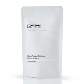 Black Pepper Tablets 1,260 mg, Piperine 20mg | Supplements for Appetite, Detox & Digestion | Oxford Vitality